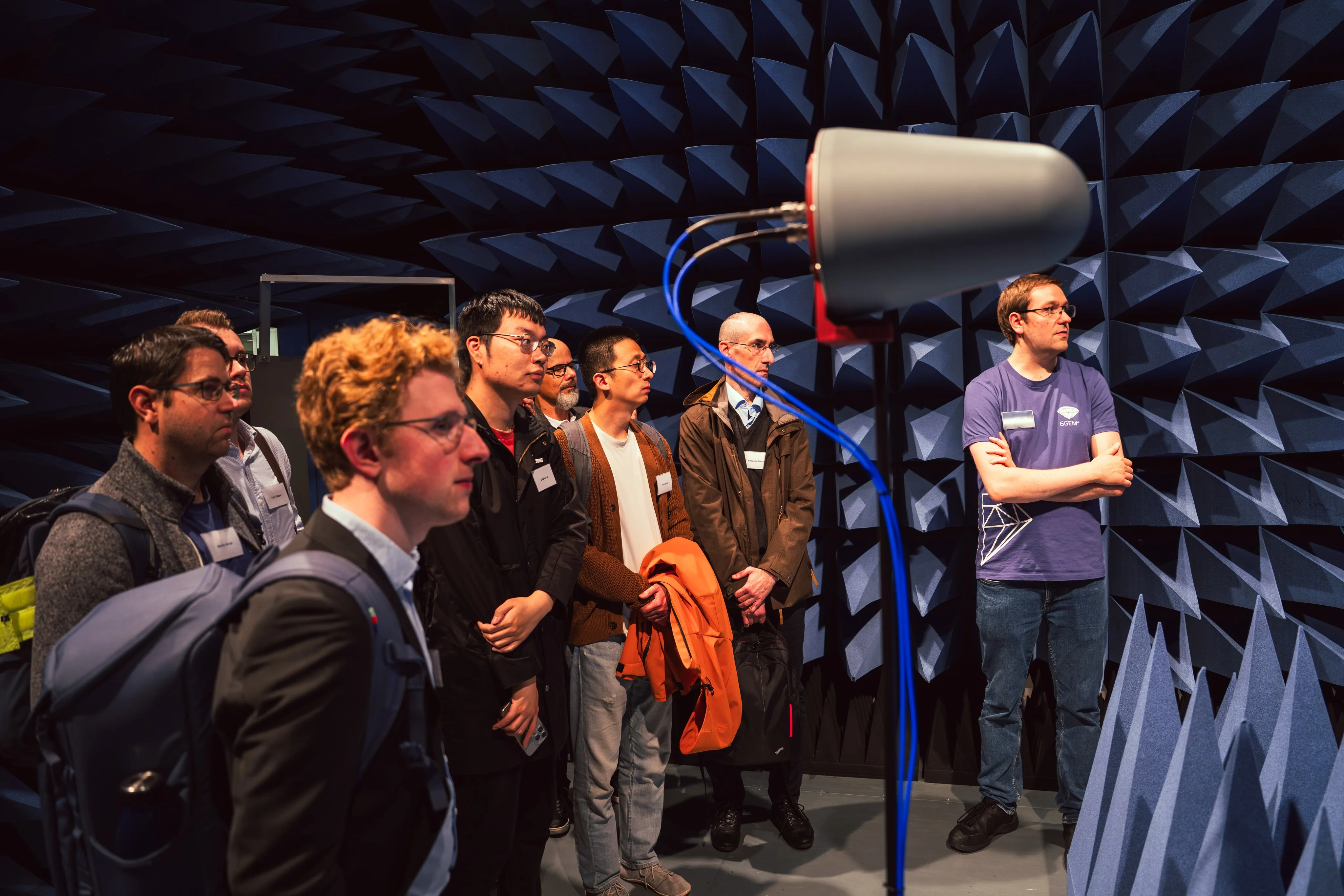 Lab tour in an anechoic chamber at Ruhr-Universität Bochum.